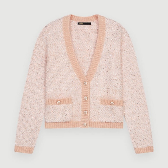 Maje Sweaters - Maje DECORATIVE KNIT CARDIGAN Sz US8